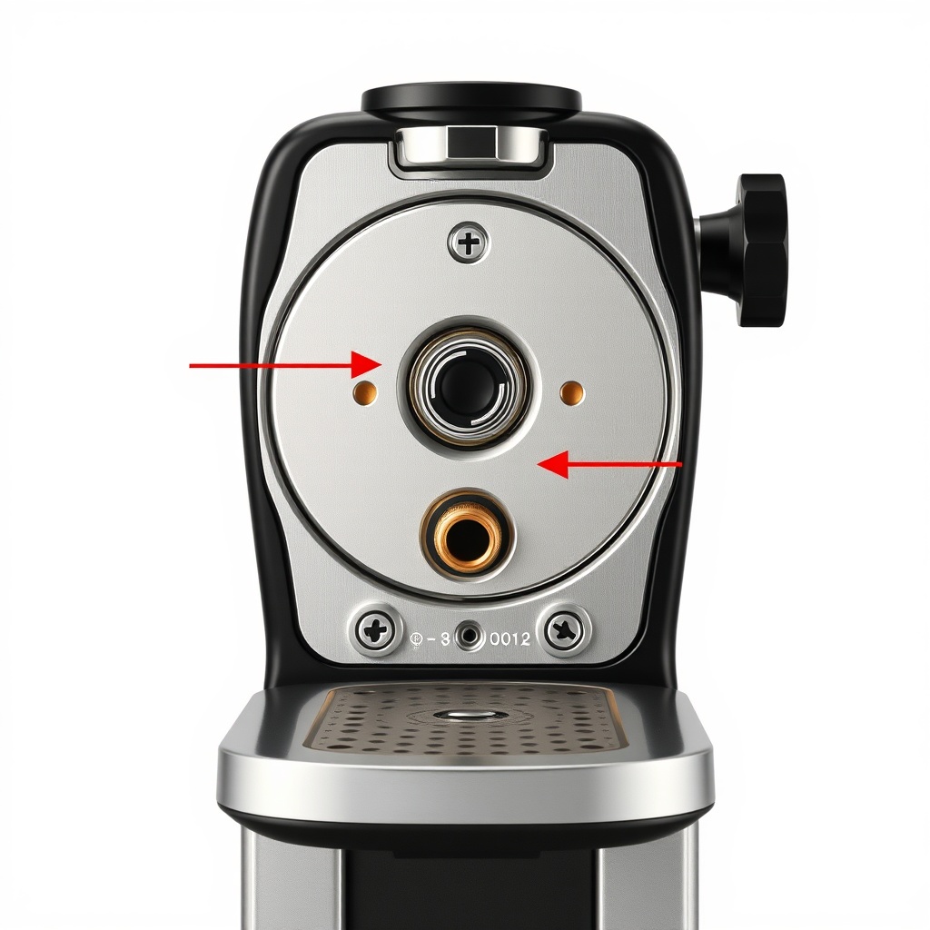 A clean photorealistic illustration of a Gaggia Classic Pro with the top cover removed