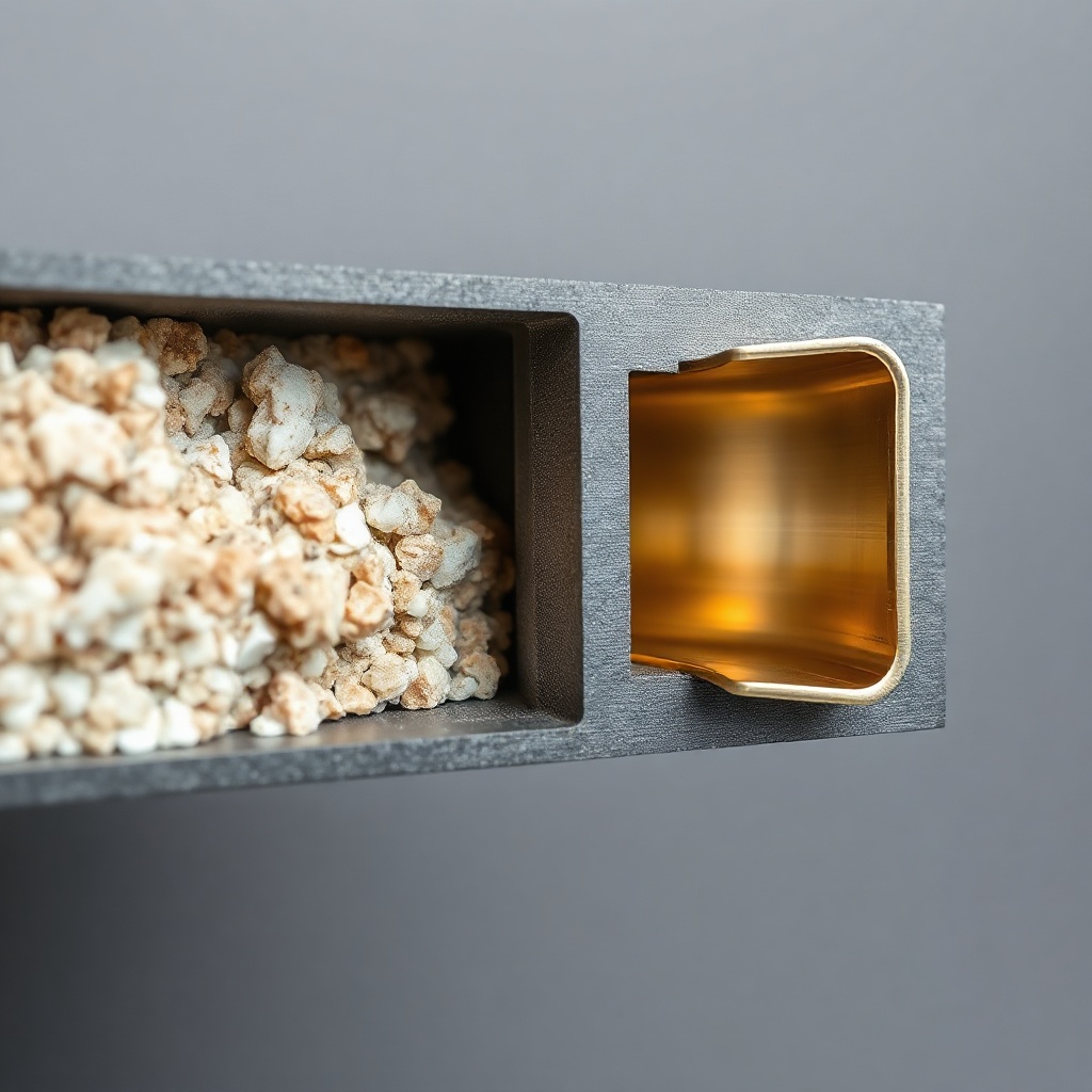 A photorealistic image of a BrewWise Thermoblock's interior cross-section